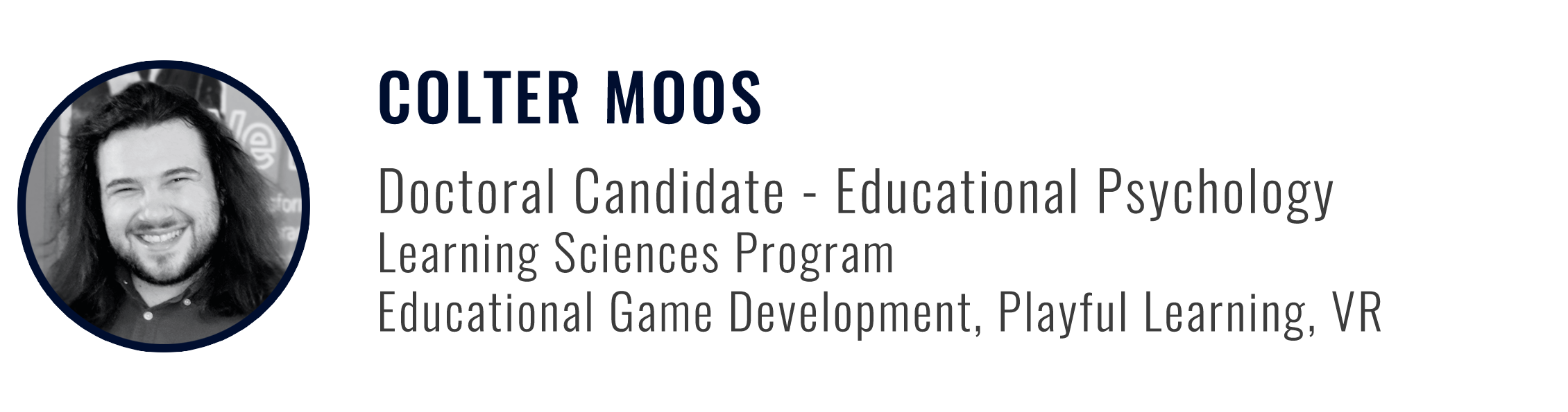Colter Moos - Doctoral Candidate