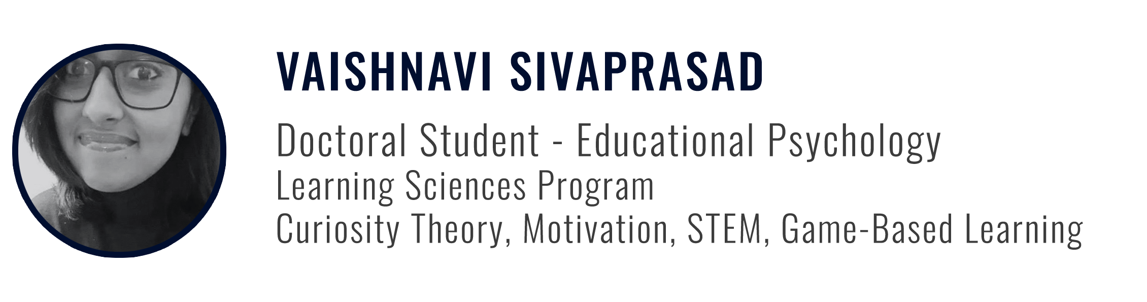 Vaishnavi Sivaprasad - Doctoral Student